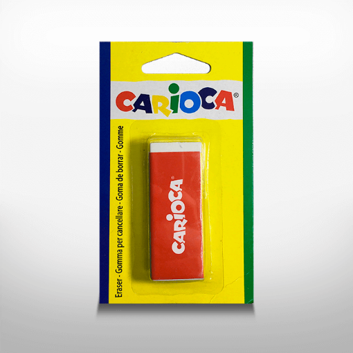 Imagen de Goma de borrar plastica rectangular 6*2.5cms. Carioca Blister