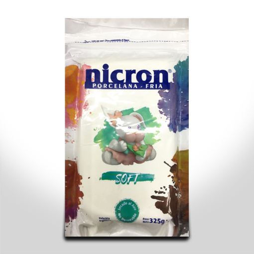 Imagen de Porcelana fria "NICRON" Soft blanca en paquete de 325grs.