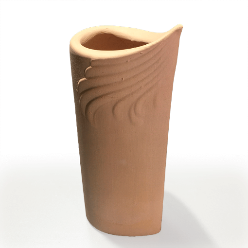Imagen de Florero de cerámica con punta con ondas de 20cms.