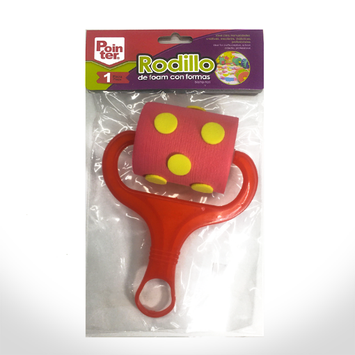 Imagen de Rodillo para estampar de goma eva de 6cms. stamp roll POINTER modelo circulos