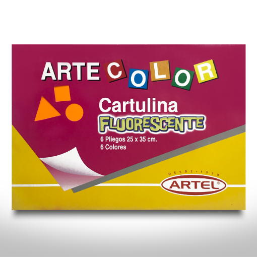 Imagen de Carpeta Artecolor Cartulina fluorescente 6 pliegos 25*35cms