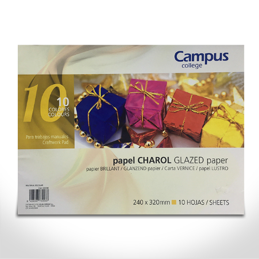 Imagen de Block de papel charol"Campus University" *10 hojas de colores