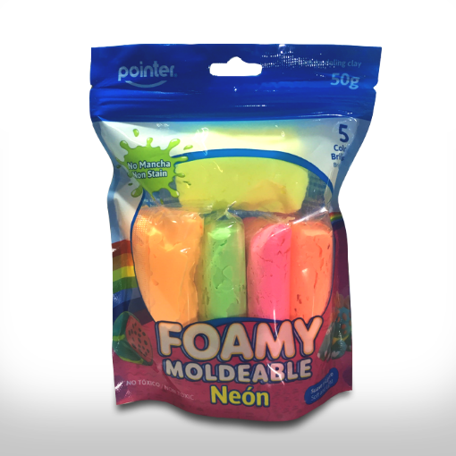 Imagen de Foamy moldeable POINTER 5 colores neon de 50grs.