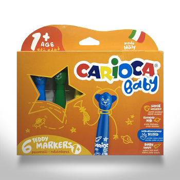 Imagen de Marcadores gruesos CARIOCA Baby Teddy 6 colores