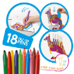Imagen de Set infantil para colorear y construir CARIOCA CREATE & COLOR con 18 marcadores Portalapices Canguro