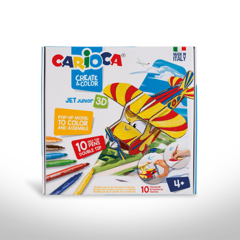 Imagen de Set infantil para colorear y construir CARIOCA CREATE & COLOR con 10 marcadores - Jet