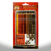Lápices polycolor KOH-I-NOOR *12 colores línea de marrones