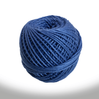 Ovillo de hilo de algodón color azul de 35grs.=70mts.