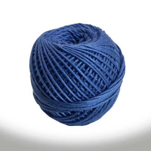 Imagen de Ovillo de hilo de algodón color azul de 35grs.=70mts.