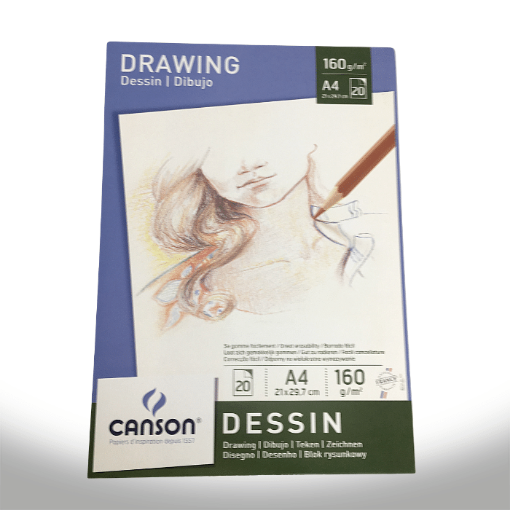 Imagen de Block para dibujo Dessin drawing CANSON 160grs A4 *20 hojas