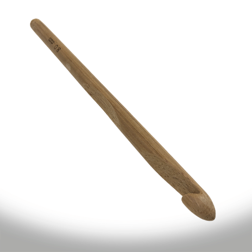 Imagen de Aguja de crochet de madera de bambu de 15cms. de 8mms.