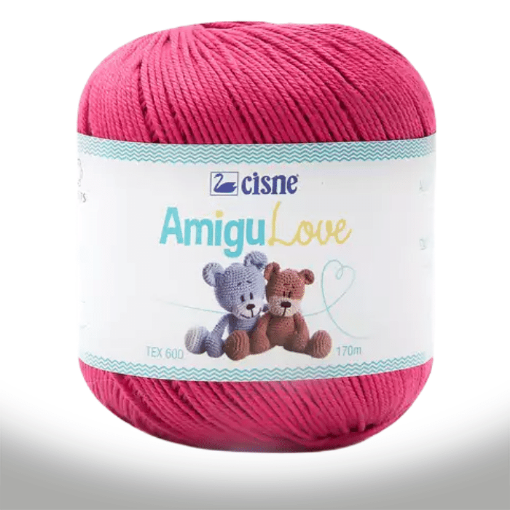 Imagen de Hilo de algodón crochet Amigulove CISNE 100gr.=170mts color Cereza 0029