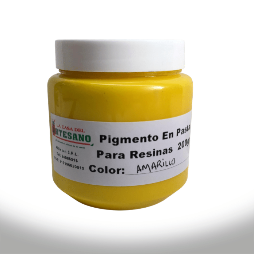 Imagen de Pigmento en pasta para resinas color amarillo *200grs.