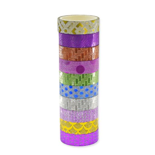 Imagen de Cinta adhesiva de papel decorativa con glitter 15mms. *10 unidades
