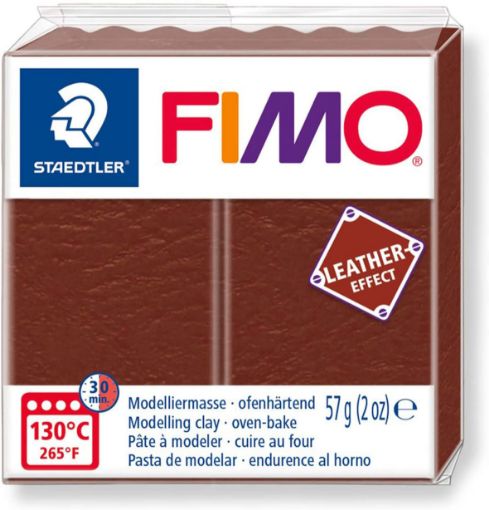 Imagen de Arcilla polimérica pasta de modelar FIMO Efecto Cuero *57grs. color Nuez 779