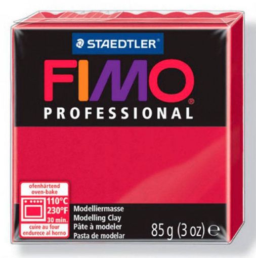 Imagen de Arcilla polimérica pasta de modelar FIMO Profesional 8004 *85grs. color Carmin 29