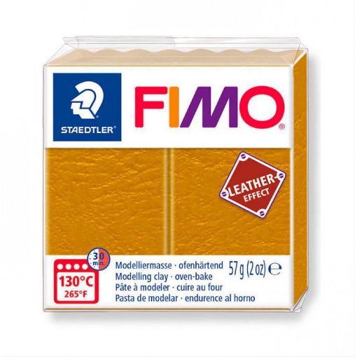 Imagen de Arcilla polimérica pasta de modelar FIMO Efecto Cuero *57grs. color Ocre 179