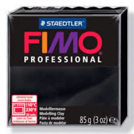 Imagen de Arcilla polimérica pasta de modelar FIMO Profesional 8004 *85grs. color negro 9