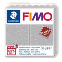 Arcilla polimérica pasta de modelar FIMO Efecto Cuero *57grs. color Gris 809