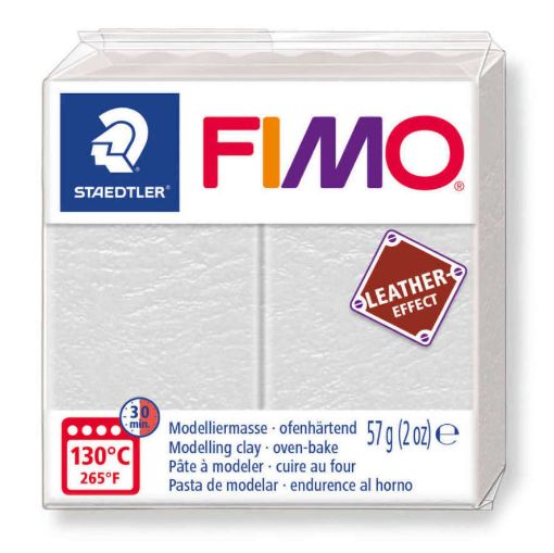Imagen de Arcilla polimérica pasta de modelar FIMO Efecto Cuero *57grs. color Marfil 029