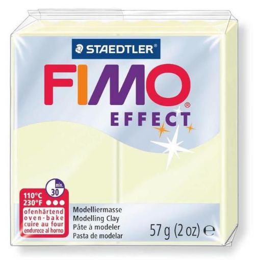 Imagen de Arcilla polimérica pasta de modelar FIMO Effect *57grs. Glow Fosforescente Blanco 04