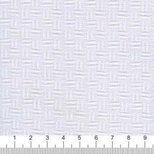 Imagen de Tela tejido para bordar con cintas 100% algodón Vagonite de 100*70cms. color Blanco 01