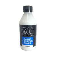 Barniz acrilico diluyente con terminación satinado EQ ARTE *250 ml. 