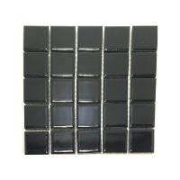 Venecitas de cerámica *25 color negro lisas 25mm