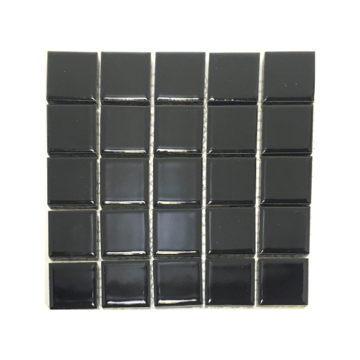 Imagen de Venecitas de cerámica *25 color negro lisas 25mm