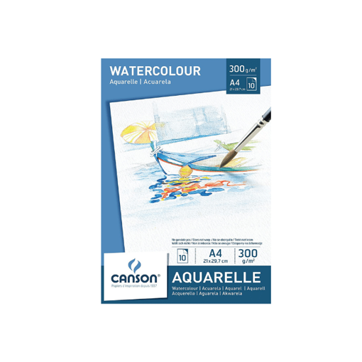 Imagen de Block para acuarela CANSON Aquarelle 300grs A4 *10 hojas