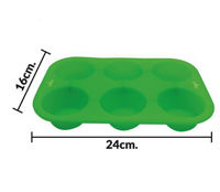 Molde de silicona forma redonda *6 unidades 24*16*3cms.