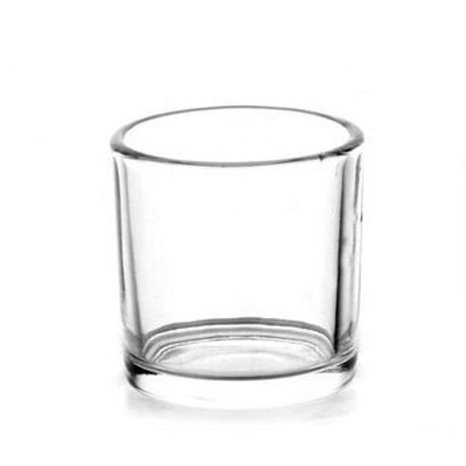 Imagen de Portavela de vidrio cilindrico de 5*3cms. EJ1592