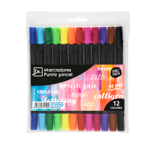 Marcador Staedtler Doble Punta - 12 Colores