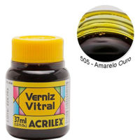 Barniz vitral pintura vitral ACRILEX *37ml. color Amarillo Oro