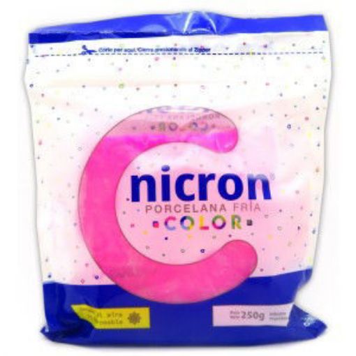 Imagen de Porcelana fria tradicional Nicron de 250grs color Rosa Fluo