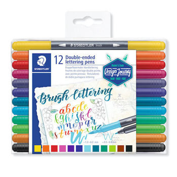 Imagen de Marcadores STAEDTLER Doble punta Brush Lettering *12 colores