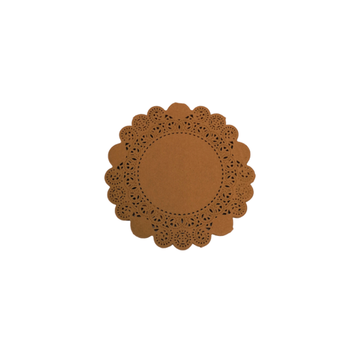 Imagen de Rodal redondo de papel Eco color marrón GRADE de 09cms. *100 unidades