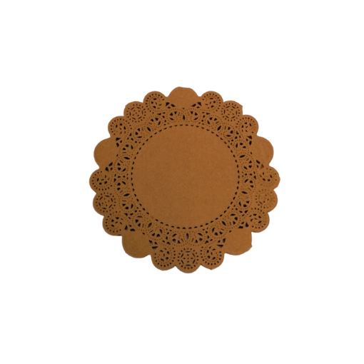 Imagen de Rodal redondo de papel Eco color marrón GRADE de 12cms. *100 unidades