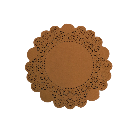Imagen de Rodal redondo de papel Eco color marrón GRADE de 15cms. *100 unidades