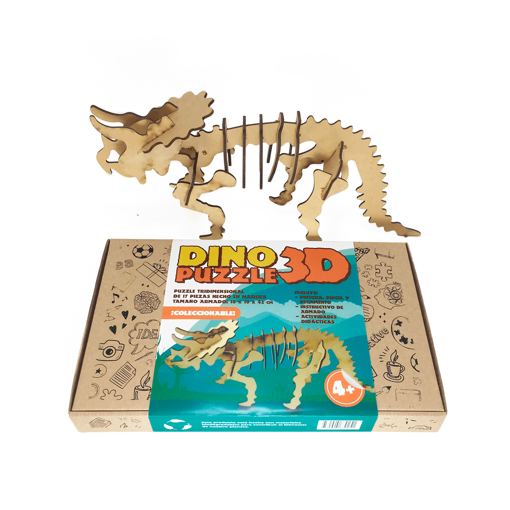 Imagen de Triceratops puzzle 3D
