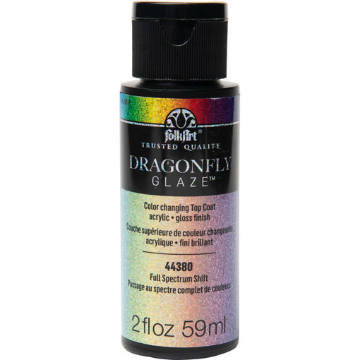 Imagen de Dragon Fly Glaze Acrilico brillante iridiscente FOLK ART *2oz. 59ml. color 44380 Full Spectrum Shift