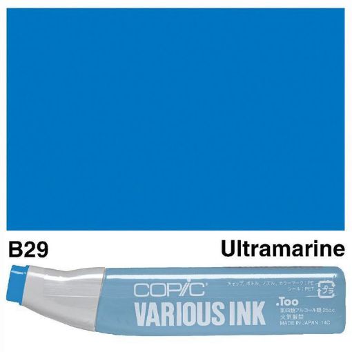 Imagen de Tinta recarga para Marcadores COPIC Various Ink *25ml. color B29 Ultramarine