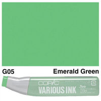 Tinta recarga para Marcadores COPIC Various Ink *25ml. color G05 Esmerald Green