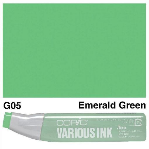 Imagen de Tinta recarga para Marcadores COPIC Various Ink *25ml. color G05 Esmerald Green