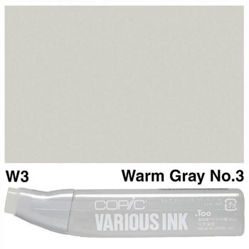 Imagen de Tinta recarga para Marcadores COPIC Various Ink *25ml. color W3 Warm Grey nro.3