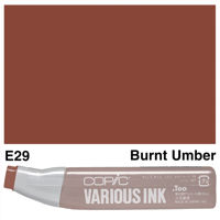 Tinta recarga para Marcadores COPIC Various Ink *25ml. color E29 Burnt Umber