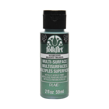 Imagen de Pintura acrilica satinada Multi Surface metalica FOLK ART *2oz. 59ml. color 6310 Malachite