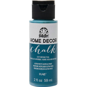 Imagen de Pintura acrilica ultra mate a la tiza Home Decor Chalk FOLKART *2oz. color 5727 Vintage Tea azulado
