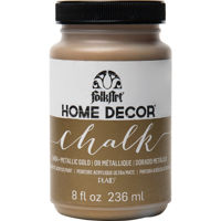 Home Decor Chalk Metallic acrilica ultra mate tizada "FOLK ART" *8oz. color 34804 Gold Oro