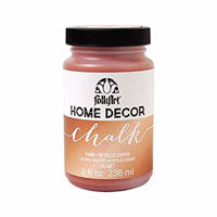 Home Decor Chalk Metallic acrilica ultra mate tizada "FOLK ART" *8oz. color 34806 Copper Cobre 